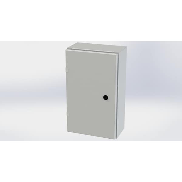 1/4 Turn Latch Electrical Enclosures, 20 in H, 6 in D, 12 in W, NEMA 3R, 4, 12, 13, Carbon Steel